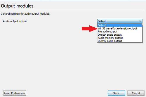 Output Modules Settings